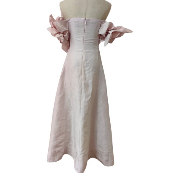 Aje Pastel Pink Etta Midi Dress - Picture 7 of 9